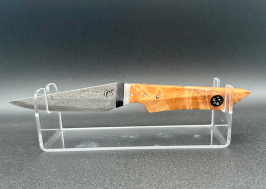 Edge Of Space Damascus and cypress burl