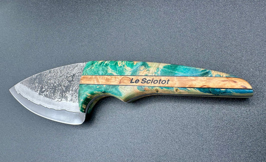"Le Sciotot" San Maî stainless steel and Maple Burl