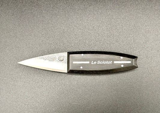 "Le Sciotot" oyster knife: stainless steel and bog Oak