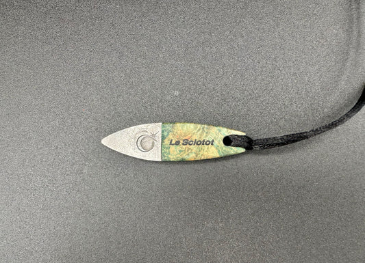 Le Sciotot pendentif Inox et Frêne stabilisé