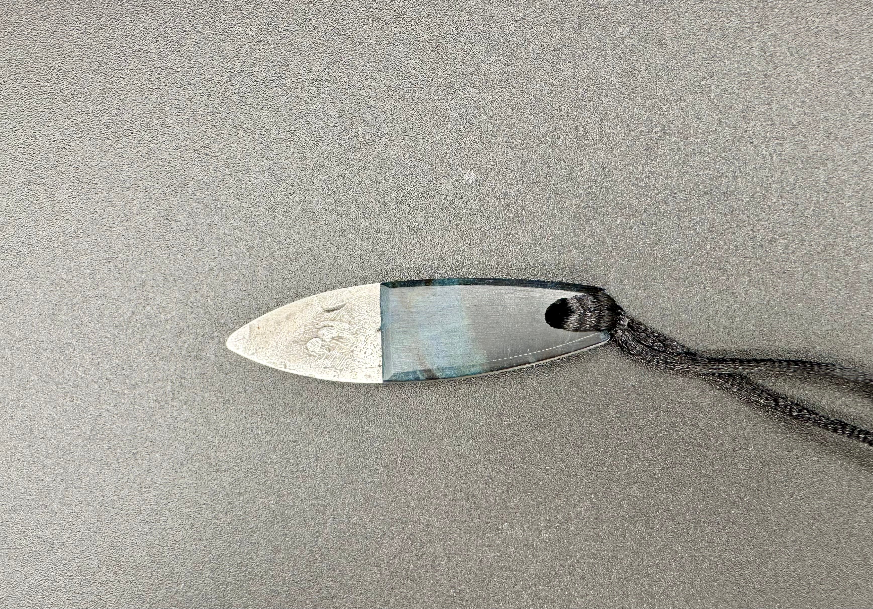 Le Sciotot pendentif Inox et Erable stabilisé