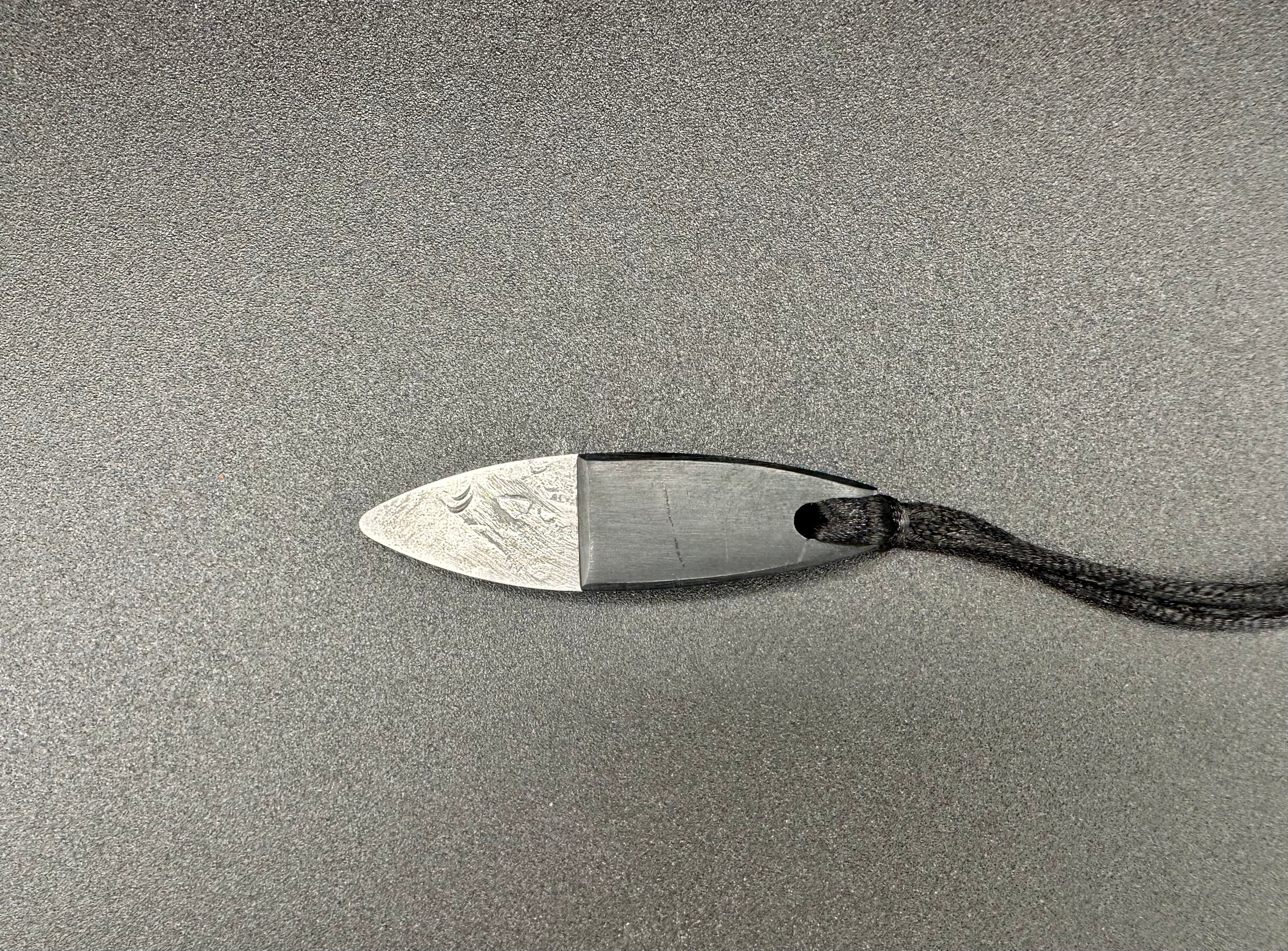 Le Sciotot pendentif Inox et Frêne stabilisé